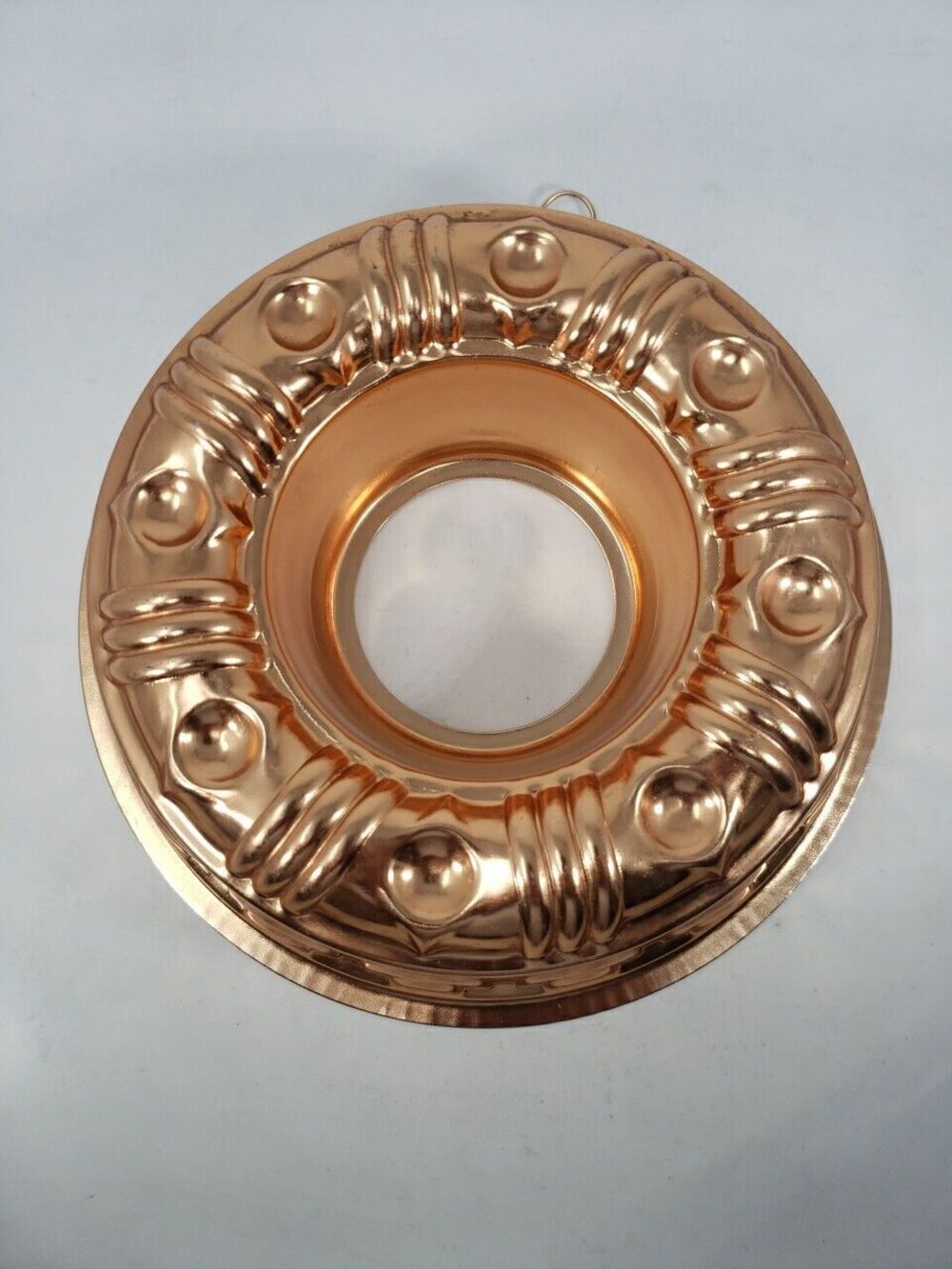 Copper Color Jello Gelatin Cake Ring Mold 3.5 Cups Hook Wall Decor MCM Vintage